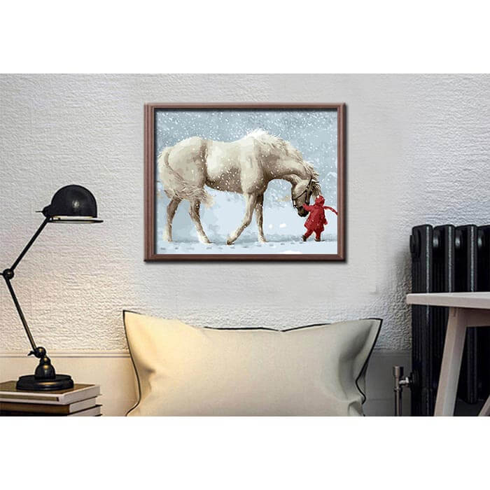 Painting By Numbers Girl With Horse