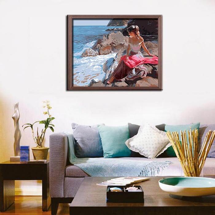 Painting By Numbers Woman By The Sea