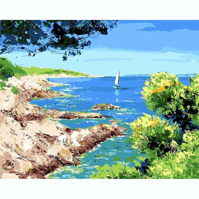 Painting by Numbers Sailboat