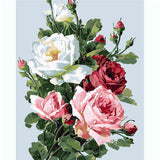 Painting By Numbers Flowers Rose VIne