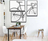 Painting by Numbers Bicycle Racing Bike Black and White Seat