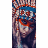 Painting by Numbers Woman Native American Tradition