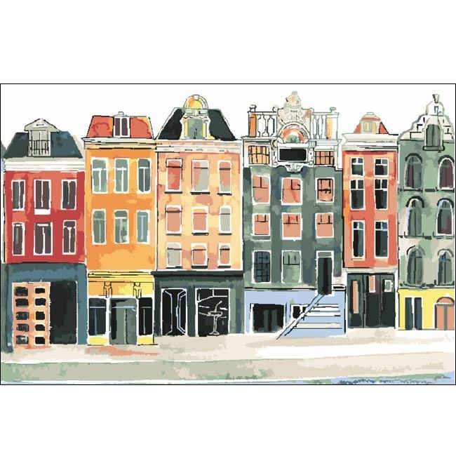 Painting By Numbers Old Town Houses