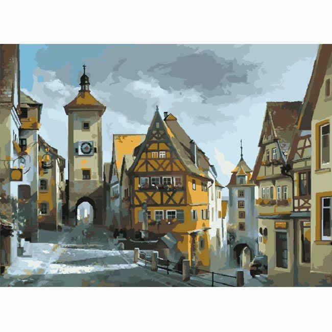 Painting By Numbers Old Town Germany Rothenburg