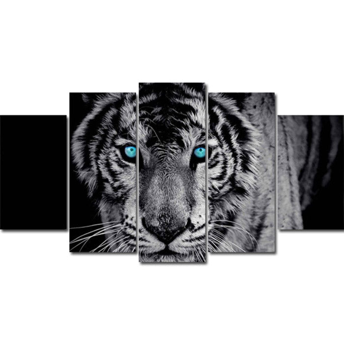 Black-White Tiger Animal Art