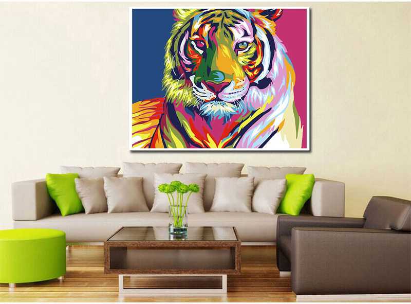 Painting By Numbers Colorful Tiger