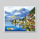 Painting By Numbers Location At The Mountain Lake