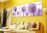 Paint by Numbers Triptych Star Ball onion with Purple Flowers