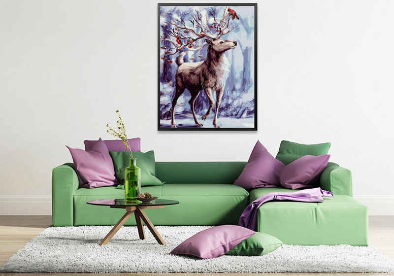 Painting By Numbers Deer in The Forest