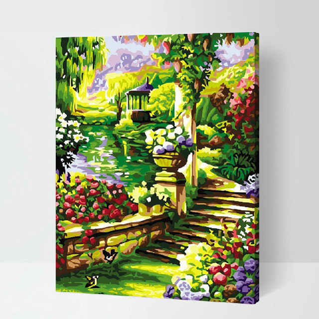 Painting by Numbers for Adults Stairs in The forest