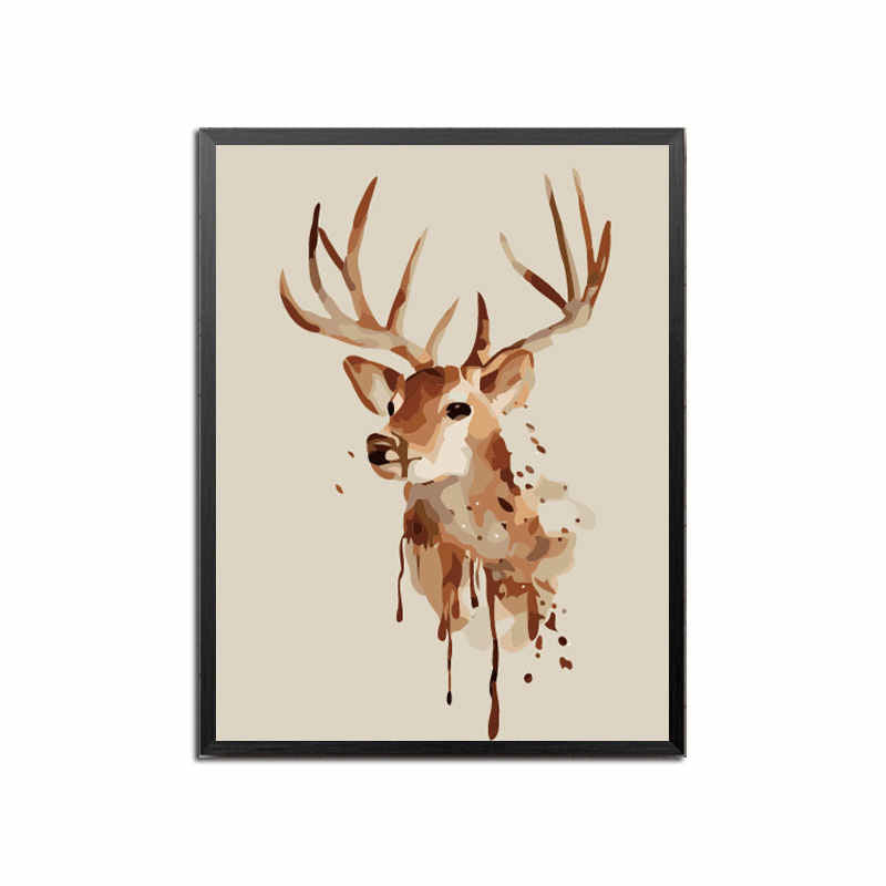 Paint By Numbers Moose Art Beige