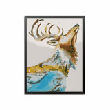 Paint By Numbers Moose Art Light Blue