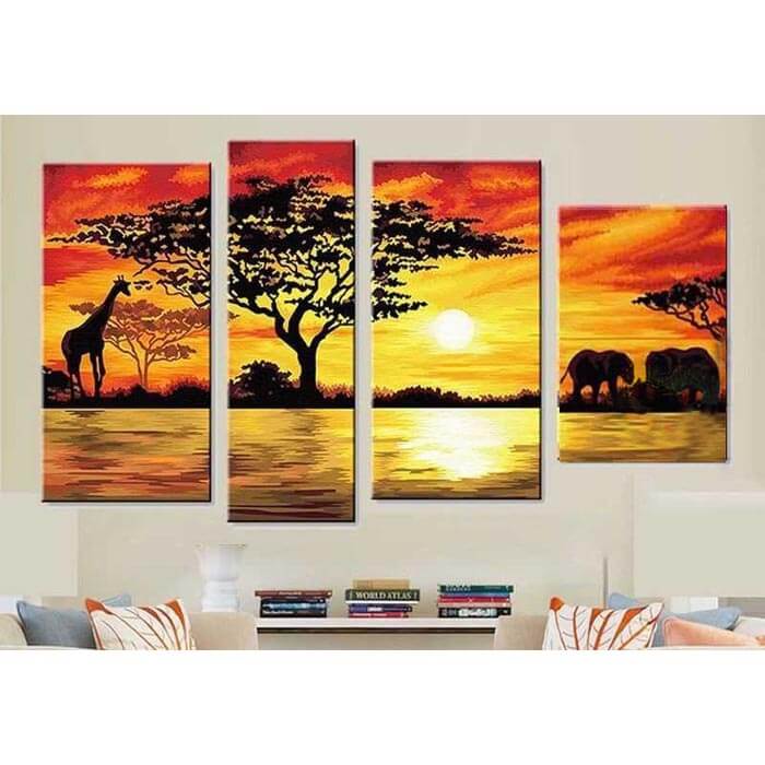 Painting By Numbers Animals in Africa Quattro