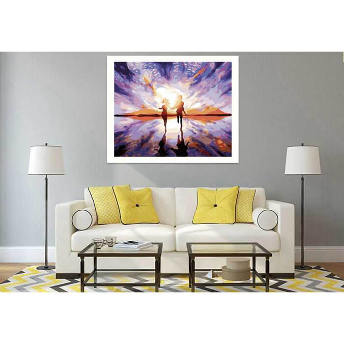 Painting by Numbers for Adults Lovers Embraced