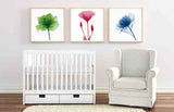 Paint By Numbers Blue Flower 3 Triptych