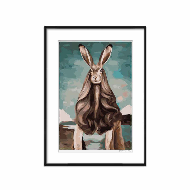 Painting by numbers bunny with long hair