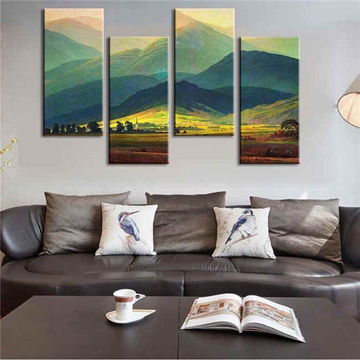 Painting By Numbers Mountain Landscape 4-Panel (Quattro)