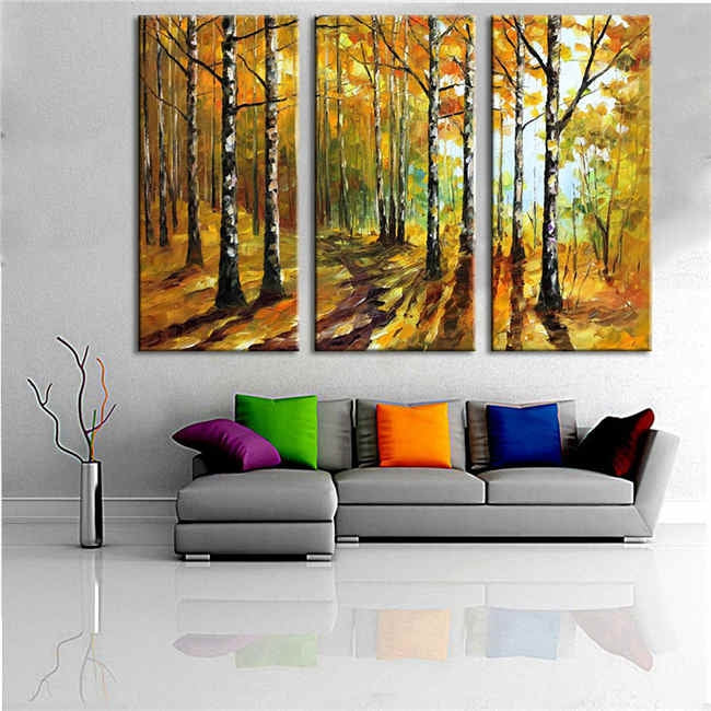 Painting By Numbers Birkenwald Mnz-Ss-094- 3-Panel (Triptych)