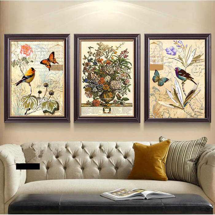 Painting by numbers bird butterfly