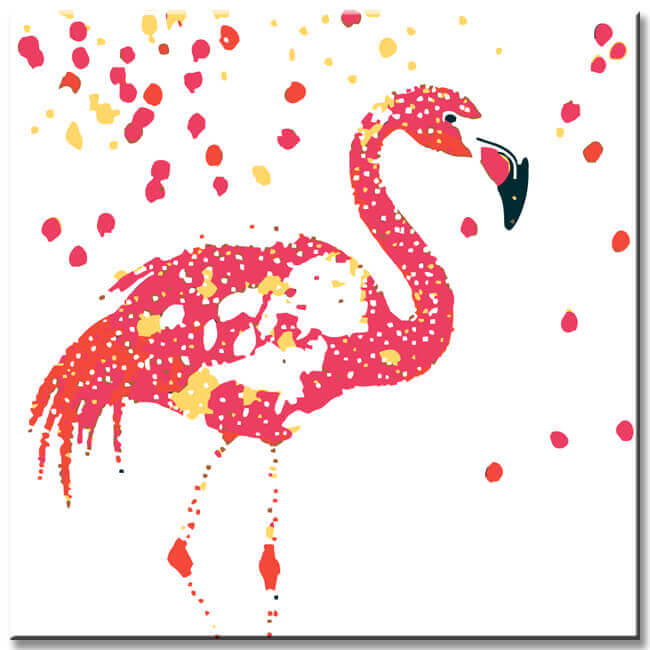 Paint by Numbers Animals Flamingo Dots