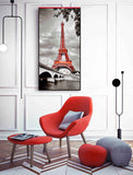 Paint-By-Numbers Eiffel Tower Red