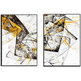Painting By Numbers Duo Black White Yellow Modern Art