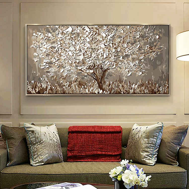 Paint By Numbers Tree White