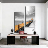 Painting by Numbers Holiday Bridge Black White-Ss-493-2Panel (Duo)