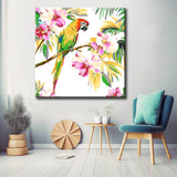 Painting by Numbers Parrot Palm Flowers
