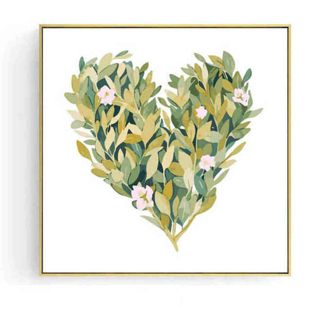 Painting by Numbers Heart Leaves