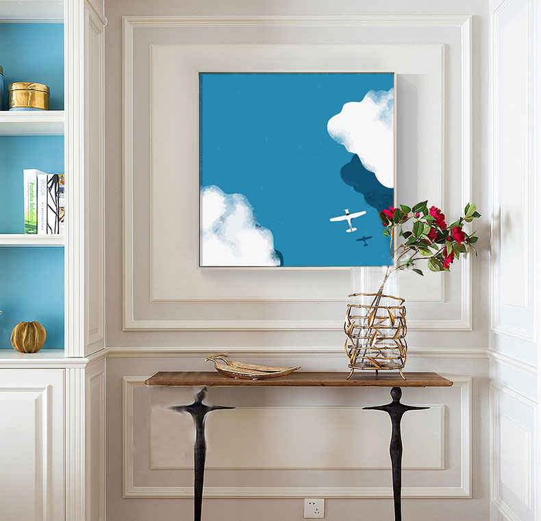 Painting By Numbers Airplane Over Sea