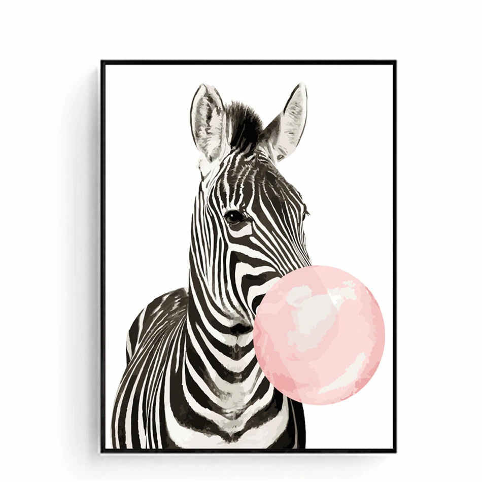 Paint By Numbers Bubble Gum Zebra