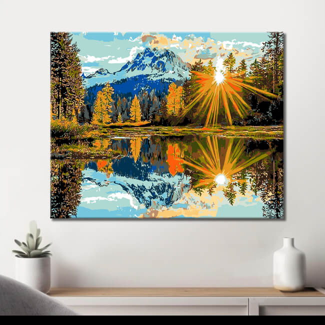 Painting by Numbers Sun Reflection