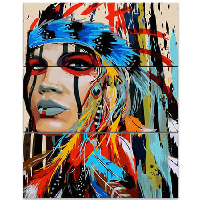 Paint By Numbers indian Headdress