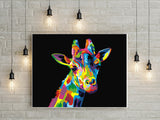 40*50cm  Giraffe Portrait bunt