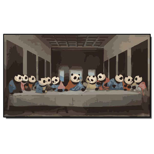 Painting By Numbers The Last Supper Panda