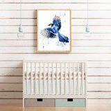 Paint By Numbers Bird Blue Animal Art