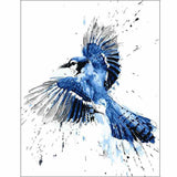Paint By Numbers Bird Blue Animal Art