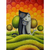 Paint By Numbers Cats in The Garden Animal Art
