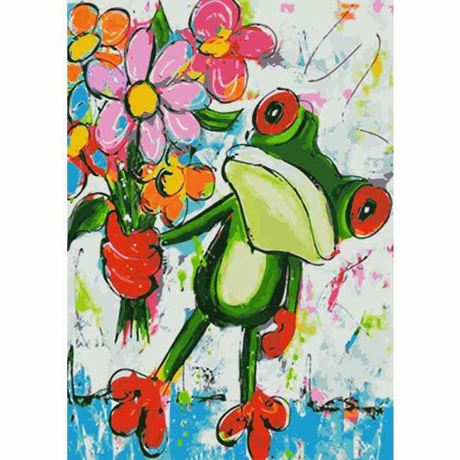 Painting By Numbers Frog Animals Modern Animal Art