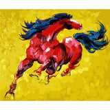 Paint By Numbers Red Horse Animals Modern Animal Art Painting