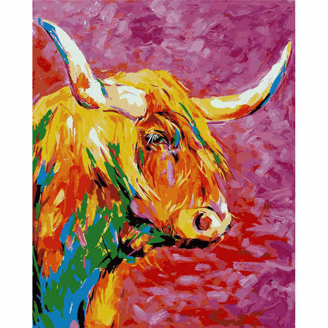 Paint By Numbers Buffalo Animal Modern Animal Art