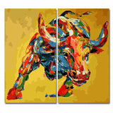 Painting by Numbers Fish Animal Modern Animal Art 2 Panel (Duo)