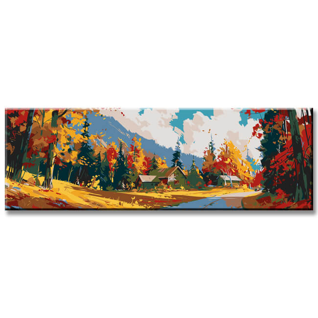 Painting by Numbers Panorama Autumn in A Mountain Landscape I