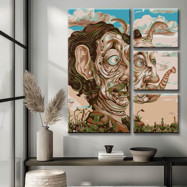 Painting by Numbers Surrealism Organic 4-Panel
